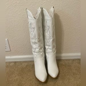 White cowboy boots